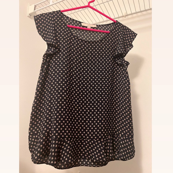 LOFT navy and pink top - Picture 1 of 3